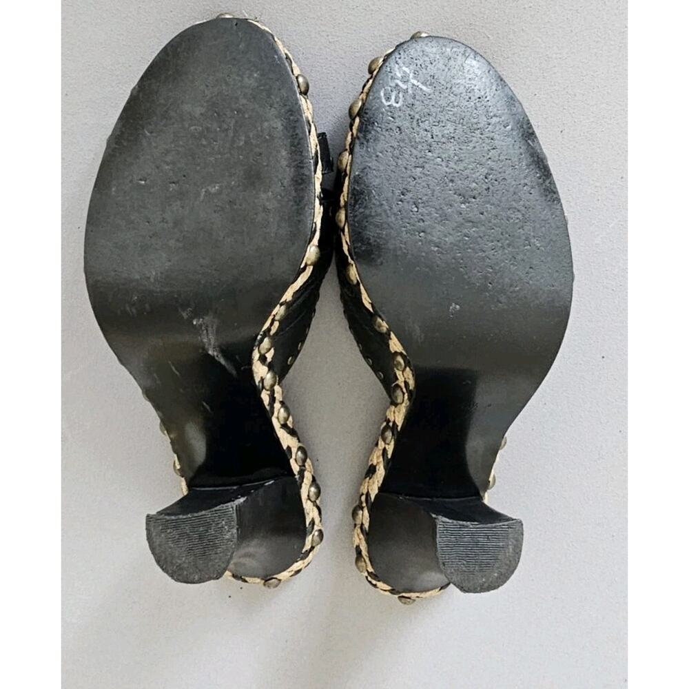 Hilary Radley Black Gold Studded Eye Heels Witchy Goth Halloween 8.5 - Picture 5 of 7